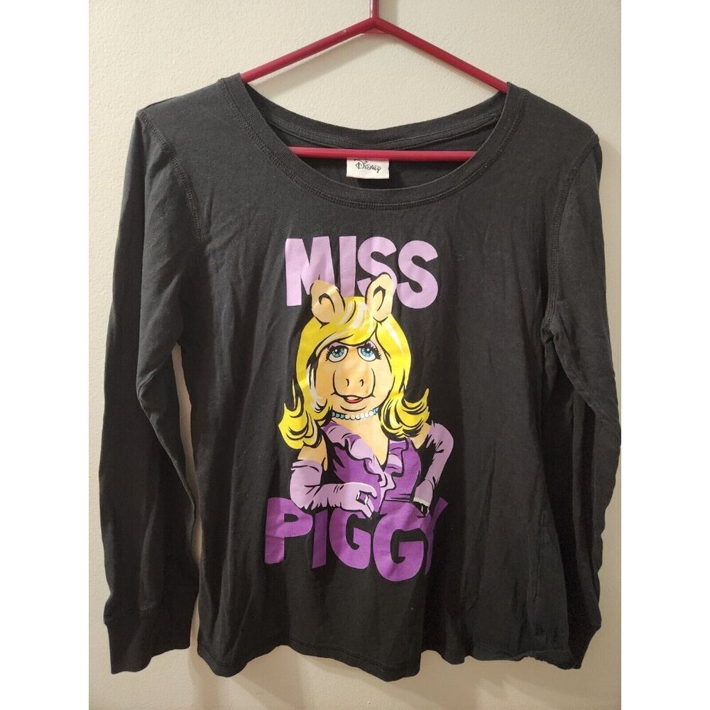 Disney Miss Piggy Women Black T-Shirt Size 18 XL